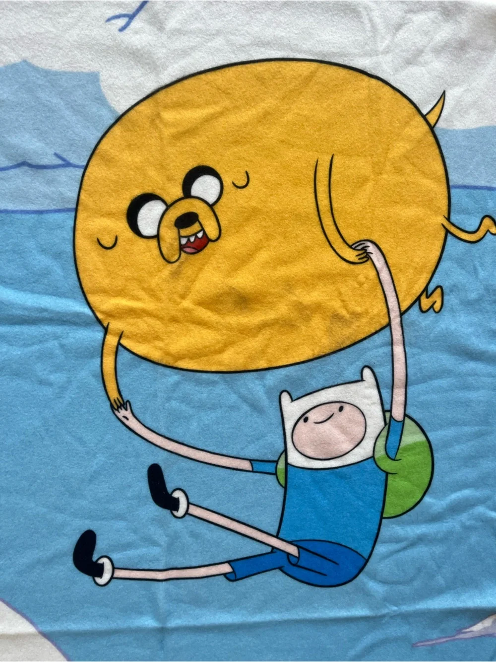 Adventure Time Finn & Jake Blanket - Blue and Yellow